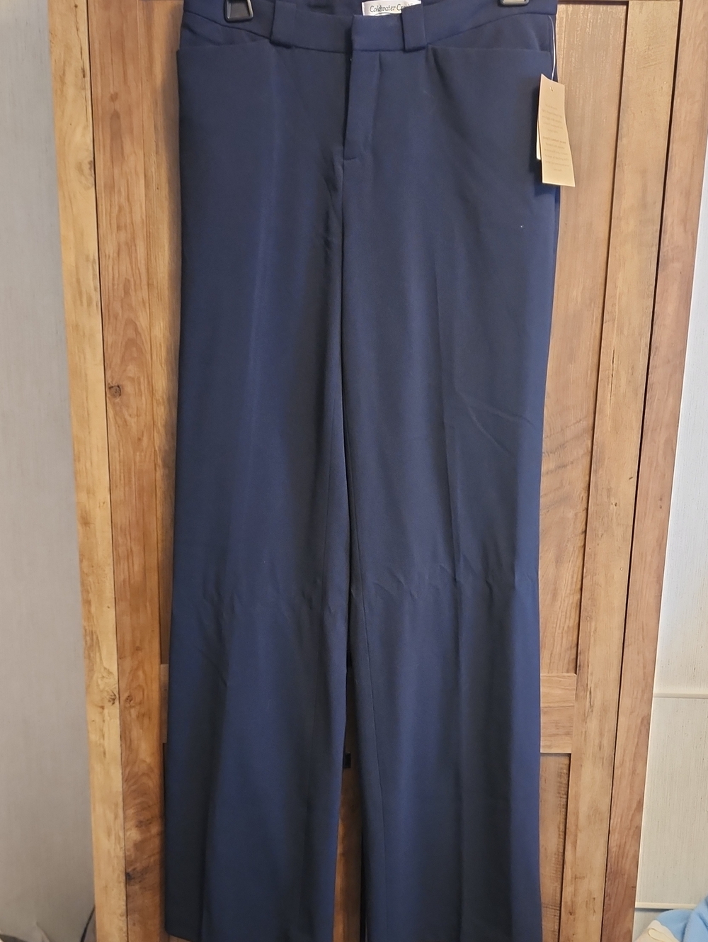 Coldwater Creek Blue Boot Cut Pants With Comfort Waistband